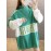 Women's Sweatshirt Letter Pattern Zipper Patchwork Color Block Loose Sweatshirt