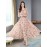 Women's Aline Dress Fashion Elegant Long Sleeve V-Neck Chiffon Plant Printed Dress