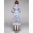 Women's Aline Dress Long Sleeve Floral Print Tie Neck Graceful Dress