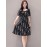 Women's Dress O Neck Short Sleeve Elegant Ladies Striped Print Casual Fashion A-Line Knee-Length