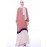 Women's Kaftan Color Block Long Sleeve Flared Hem Muslim Arabian Clothing