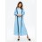 Women's Kaftan Dress O Neck Loose Solid Color Dress