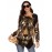 Women's Tee Long Sleeve Tiger Pattern Modest Loose Top