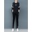 Women's 2 Pieces Sets O Neck Long Sleeve Sweatshirt Striped Casual Pants Set