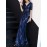 Women's Evening Dress Sequins V Neck Short Sleeve Solid Color Elegant Party Dress