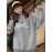 Women's Hoodie Fleece Thicken Loose Cartoon Print Casual Hoodie