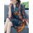 Women's A Line Dress Floral Print Flare Sleeve V Neck Beaded Boho Style Mini Dress