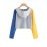 Women's Hoodie Color Block Patchwork Long Sleeve Letter Print Hoodie