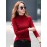 Women's Tee Turtleneck Solid Color Long Sleeve Slim Fit Top