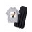 Women's 2 Pieces Set O Neck Cartoon Print Short Sleeve Solid Color Aline Skirt Set