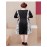 Women's A-Line Dress Long Sleeve Patchwork Lacing Midi Dress