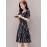 Women's Dress O Neck Short Sleeve Elegant Ladies Striped Print Casual Fashion A-Line Knee-Length