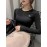 Women's Top Solid Color Long Sleeve Slim Fit Top