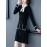 Women's A Line Dress Patchwork Long Sleeve Pockets Knitted Mini Dress