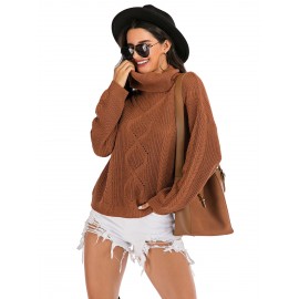 Women's Sweater Solid Color Long Sleeve Loose Knitwear
