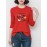 Women's Tee Butterfly Pattern Simple Round Neck Long Sleeve Top