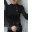 Women's Sweater Long Sleeve Solid Color Button Slim Fit Pullover