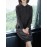 Women's Sweater Dress Hooded Long Sleeve Solid Color Casual Midi Dress