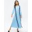 Women's Kaftan Dress O Neck Loose Solid Color Dress