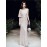 Wimen's Full Dress O Neck Solid Color Sequins Slim Fit Elegant Maxi Long Dress