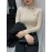 Women's Sweater Long Sleeve Solid Color Button Slim Fit Pullover