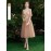 Women's Evening Dress Embroidery Applique V Neck Solid Color Bridesmaid Dress
