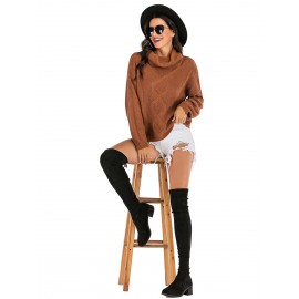 Women's Sweater Solid Color Long Sleeve Loose Knitwear