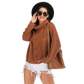 Women's Sweater Solid Color Long Sleeve Loose Knitwear