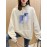 Women's Hoodie Long Sleeve Comic Print Fleece Thicken Pocket Hoodie