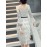 Women's Evening Dress Hollow Shoulder Flare Sleeve Sequins Tassel Midi Party Dress