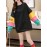 Women's Sweatshirt Color Block Letter Pattern Loose Trendy Sweatshirt