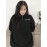 Women's Sweatshirt Letter Print Zipper Long Sleeve Oversize Sweatshirt
