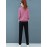 Women's 2 Pieces Active Set Long Sleeve Patchwork Top Elastic Waist Pants Set