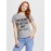 Women's T-Shirt Words Print O Neck Short Sleeve Loose Top