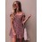Women's Aline Dress Fashion Waist Elegant Slim Fit Temperament Short Sleeve Step Straight Floral Printed Dress