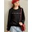 Women's Sweatshirt Fashion Solid Color Letter O Neck Sweatshirt