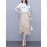 Women's 2 Pieces Set Short Sleeve T Shirt Floral Pattern Aline Skirt