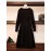 Women's A Line Dress Solid Color V Neck Long Sleeve Midi Dress