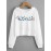 Women's Hoodie Letter Print Long Sleeve Casual Cropped Hoodie