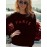 Women's Sweatshirt Letter Print O Neck Long Sleeve Sweatshirt