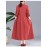 Women's A-line Dress Long Sleeve Causal Loose Midi Dress