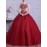 Women's A Line Dress O Neck Sleeveless Applique Bandage Dress