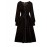 Women's A Line Dress Solid Color V Neck Long Sleeve Midi Dress