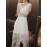 Women's Evening Dress Long Sleeve Lace V Neck High Waist Dress