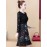 Women's Aline Dress Fashion Long Sleeve Elegant Lace Large Size Hollow Out Busty Woman Floral Printed Dress
