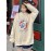 Women's Hoodie Cartoon Long Sleeve Letters Pattern Hoodie