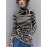 Women's Tee Turtle Neck Letters Pattern Long Sleeve Slim Fit Fashion Top