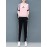 Women's 2 Pieces Sets O Neck Long Sleeve Sweatshirt Striped Casual Pants Set